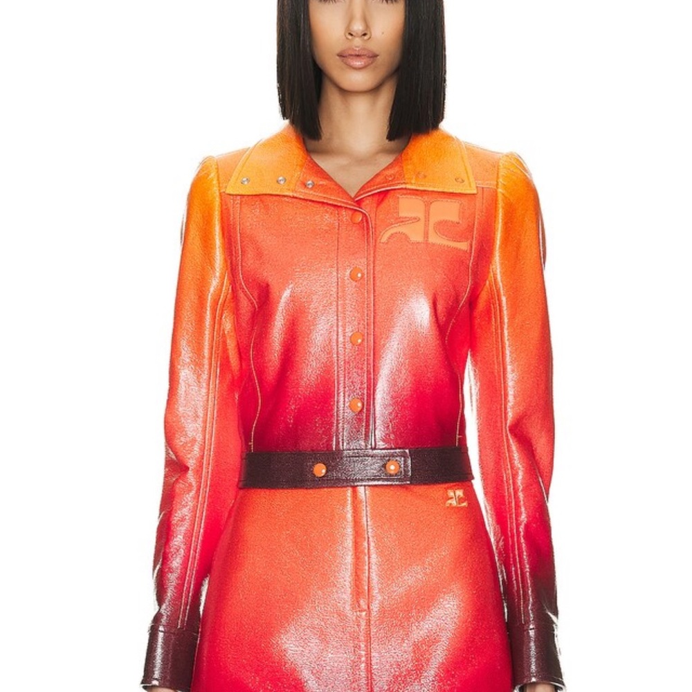 NWT BRAND NEW COURREGES VINYL GRADIENT JACKET